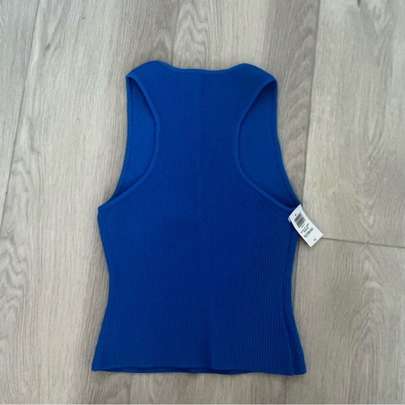 Aritzia Babaton Sculpt Knit Raver Tank NEW Blue - Picture 2 of 4